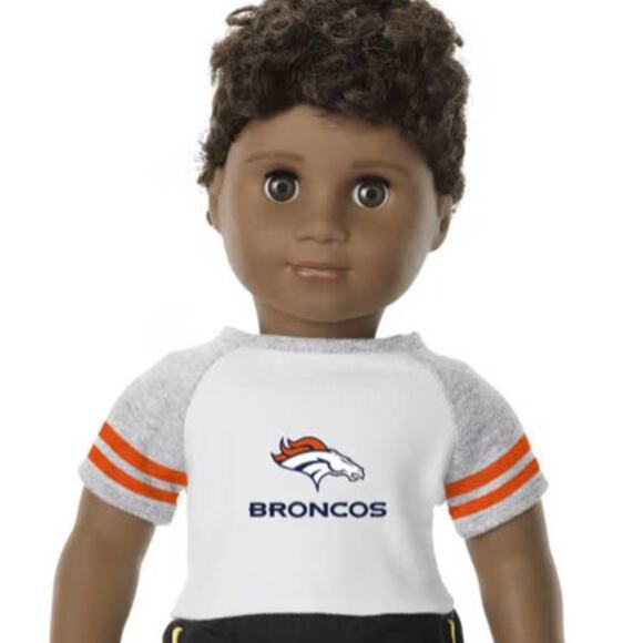 American Girl Doll NFL Denver BRONCOS FAN TEE + STARRY JEGGINGS Football Outfit - Picture 9 of 13